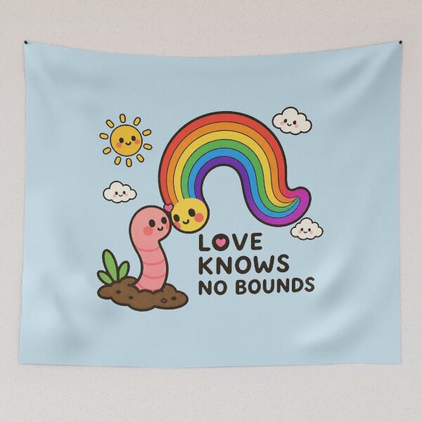 Item preview, Love Knows No Bounds Kawaii Rainbow Worm designed and sold by SVox.