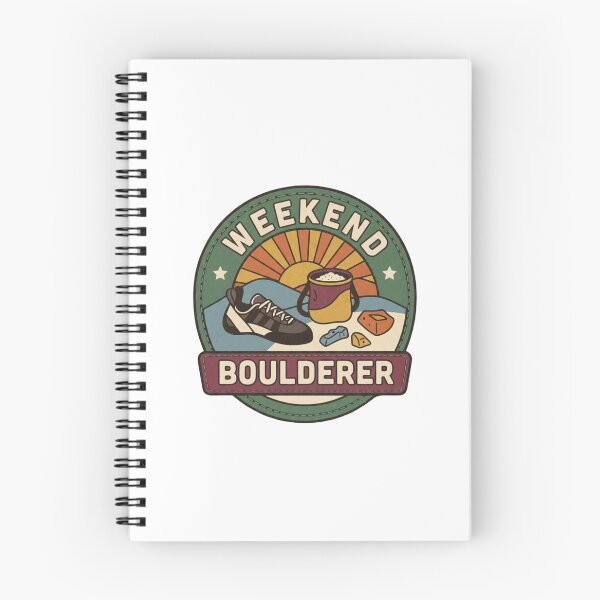 Item preview, Weekend Boulderer Vintage Climbing Badge designed and sold by GoofyShopp.