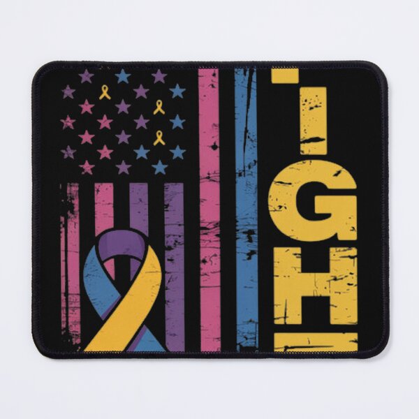 Item preview, Fight Bladder Cancer Awareness Ribbon American Fla designed and sold by PurplePandaQ.