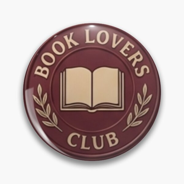 Item preview, "Book Lovers Club" – Classic vintage wax seal style round badge. designed and sold by littleearty.