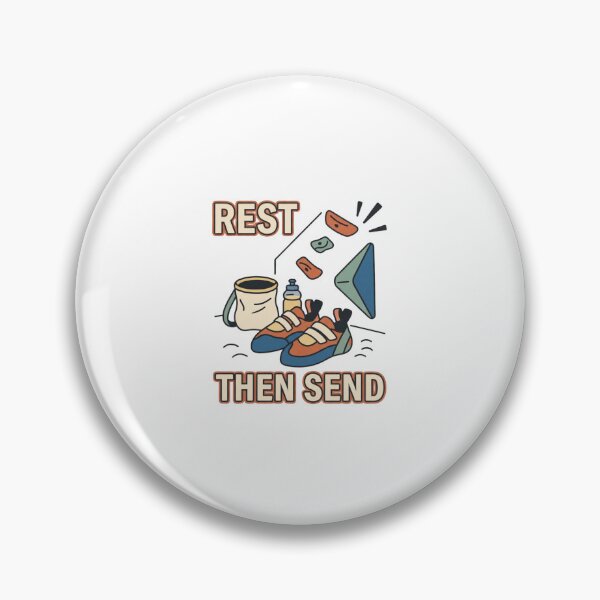 Item preview, Rest Then Send Minimal Bouldering Art designed and sold by GoofyShopp.