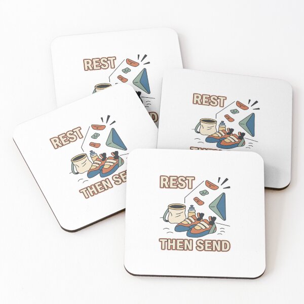 Item preview, Rest Then Send Minimal Bouldering Art designed and sold by GoofyShopp.