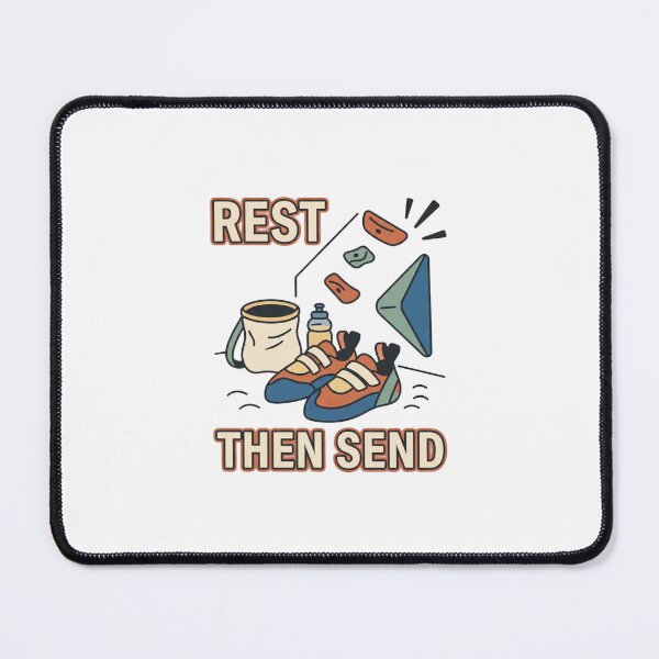 Item preview, Rest Then Send Minimal Bouldering Art designed and sold by GoofyShopp.