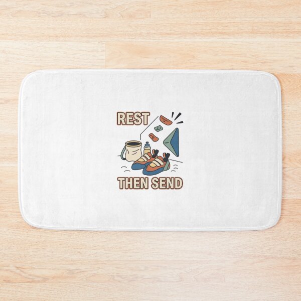 Item preview, Rest Then Send Minimal Bouldering Art designed and sold by GoofyShopp.