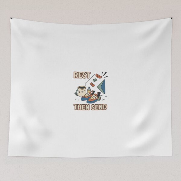 Item preview, Rest Then Send Minimal Bouldering Art designed and sold by GoofyShopp.