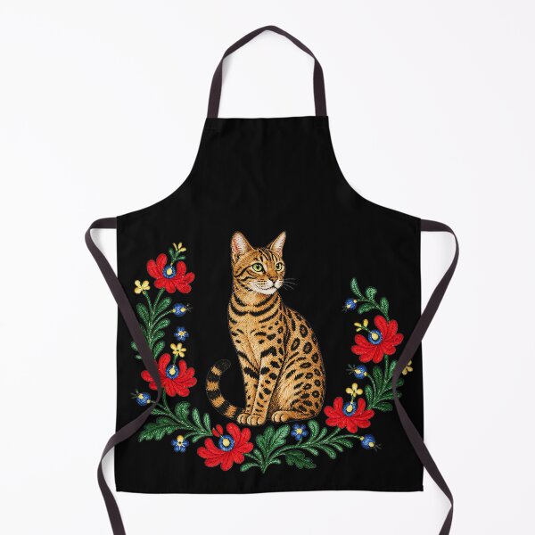 Item preview, Royal Folk Bengal – Graceful Bengal Cat Embroidery designed and sold by Bengoer18.