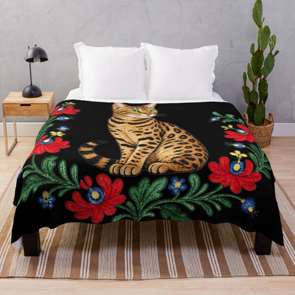 Item preview, Royal Folk Bengal – Graceful Bengal Cat Embroidery designed and sold by Bengoer18.