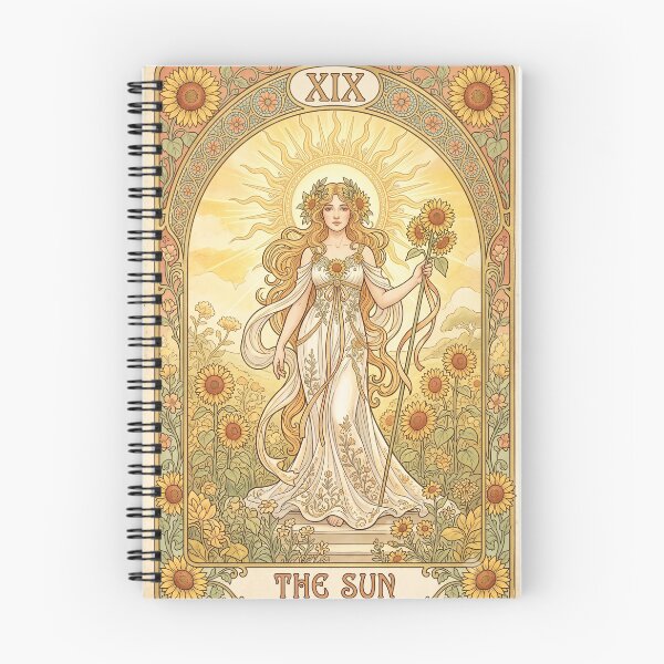 Item preview, XIX The Sun Tarot Card Art Nouveau Vintage designed and sold by Ada’s Mystic Atelier .
