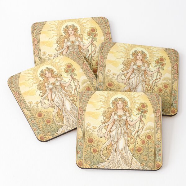 Item preview, XIX The Sun Tarot Card Art Nouveau Vintage designed and sold by Ada’s Mystic Atelier .