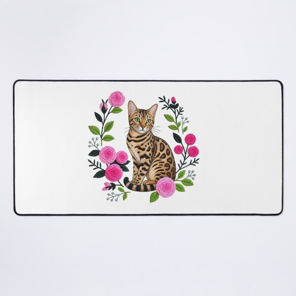Item preview, Pink Rose Wreath – Bengal cat in a rosary designed and sold by Bengoer18.