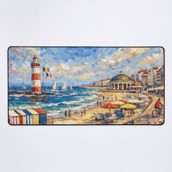 Item preview, Knokke Beach in Belgium – Painting designed and sold by GalleryKauffeld.