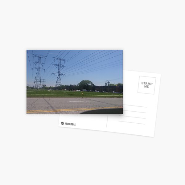 Power Lines That Look Like Transformers Postcard