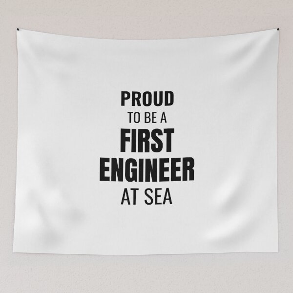 Item preview, Proud to be a First Engineer at Sea (Black) designed and sold by ShipCrewNation.