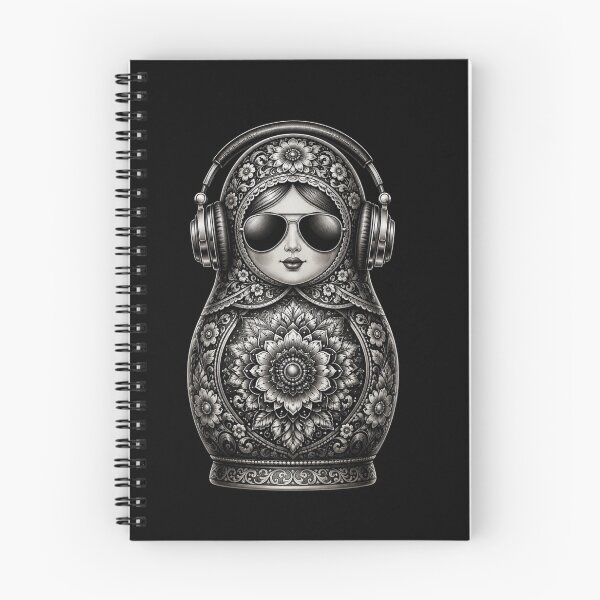 Item preview, Matryoshka Doll Floral Headphones Vintage Folk Art designed and sold by anapldv.