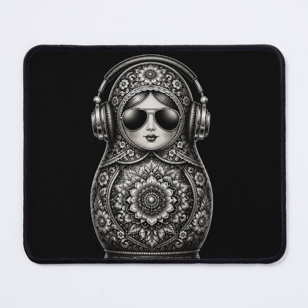 Item preview, Matryoshka Doll Floral Headphones Vintage Folk Art designed and sold by anapldv.