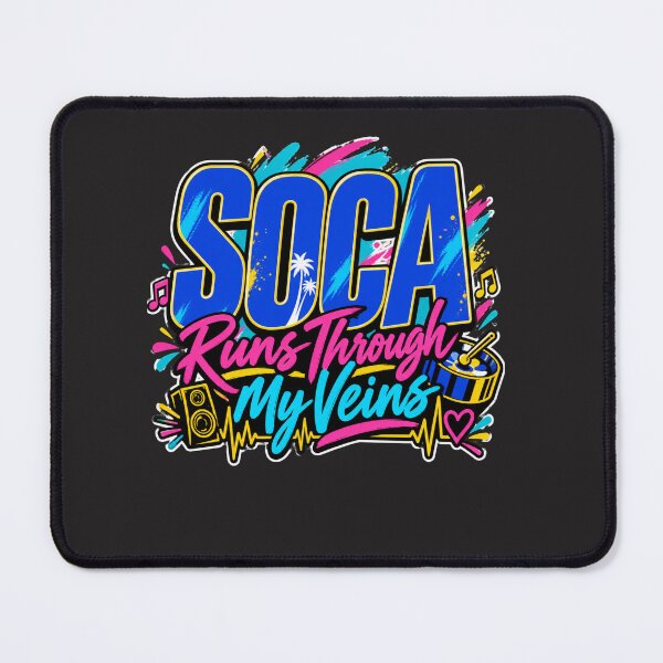 Item preview, Soca Runs Through My Veins Colorful Caribbean Soca Shirt designed and sold by GiftLore Studio.