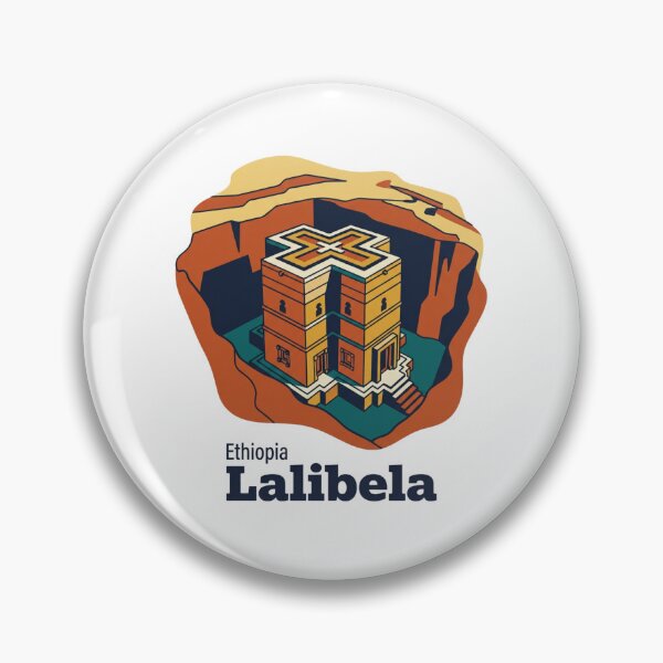 Item preview, Lalibela Rock Churches Bold Retro Graphic Travel Art designed and sold by Inkworksbyshery.