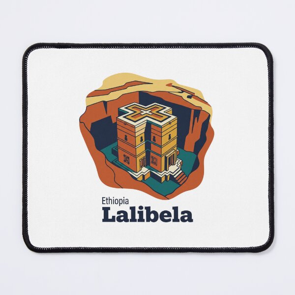 Item preview, Lalibela Rock Churches Bold Retro Graphic Travel Art designed and sold by Inkworksbyshery.