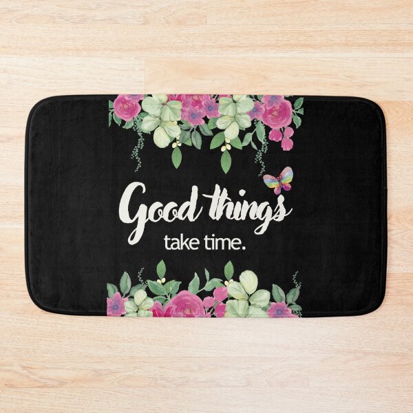 Item preview, Good Things Take Time Floral T-Shirt | Slow Living Motivational Tee designed and sold by RteesStudio.