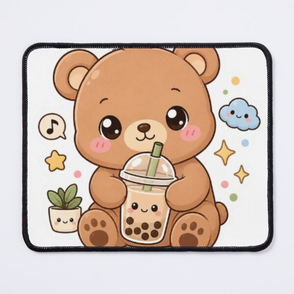 Item preview, Cute Kawaii Bear Bubble Tea Sticker | Adorable Teddy Bear Boba Design designed and sold by Vegasstickers.