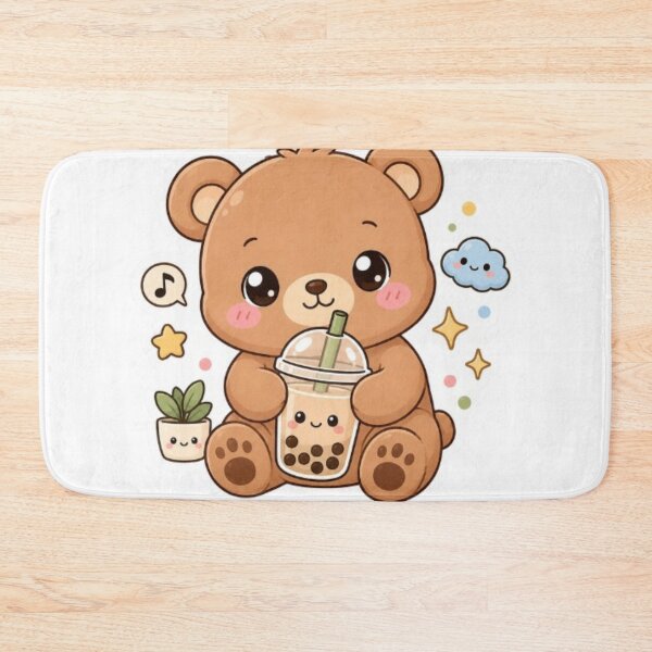 Item preview, Cute Kawaii Bear Bubble Tea Sticker | Adorable Teddy Bear Boba Design designed and sold by Vegasstickers.