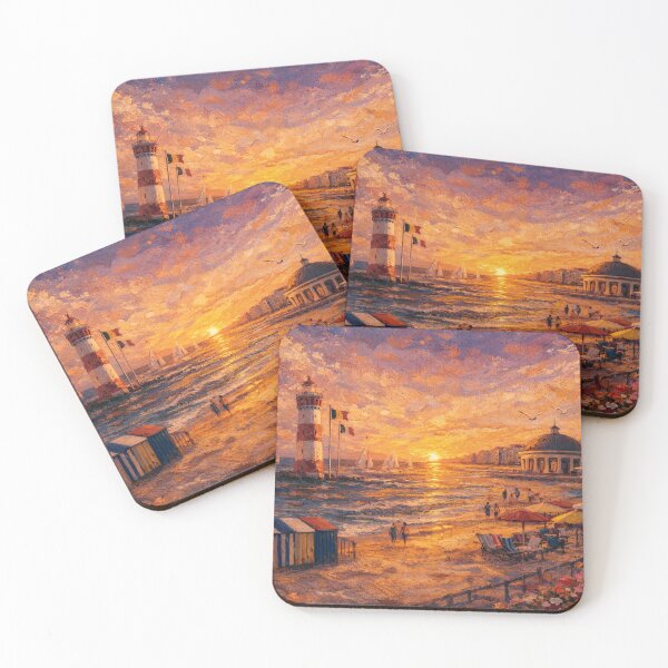 Item preview, Knokke Beach by night in Belgium – Painting designed and sold by GalleryKauffeld.