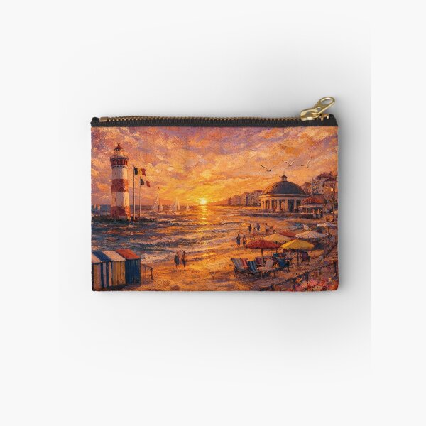 Item preview, Knokke Beach by night in Belgium – Painting designed and sold by GalleryKauffeld.