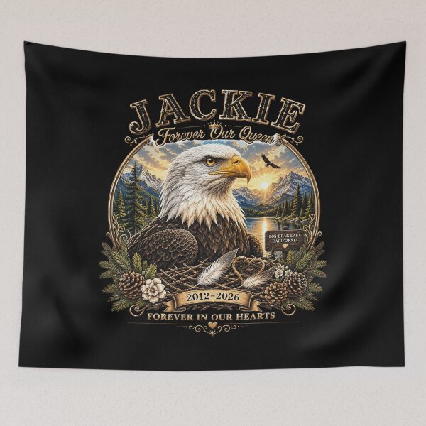 Item preview, Jackie Forever Our Queen, Bald Eagle Memorial, Not Just an Eagle A Legend, Wildlife Tribute, Eagle Lover Gift designed and sold by Cchotlan.