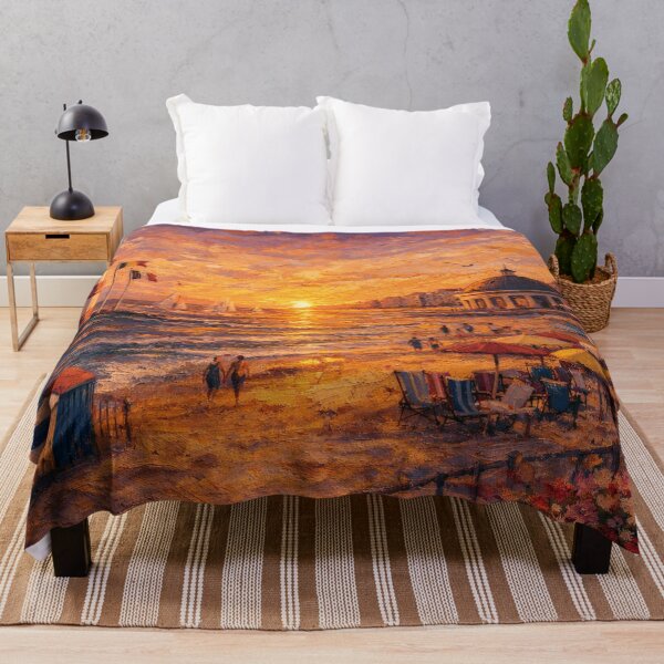 Item preview, Knokke Beach by night in Belgium – Painting designed and sold by GalleryKauffeld.