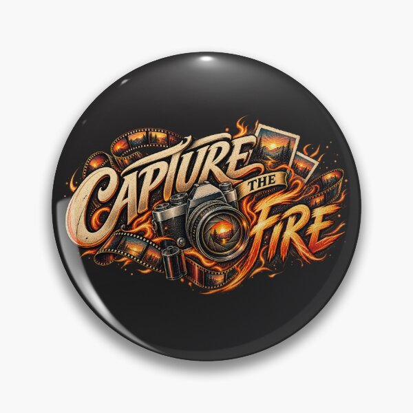Item preview, Capture the Fire – Analog Camera Aperture Art designed and sold by Golden Era Studio.