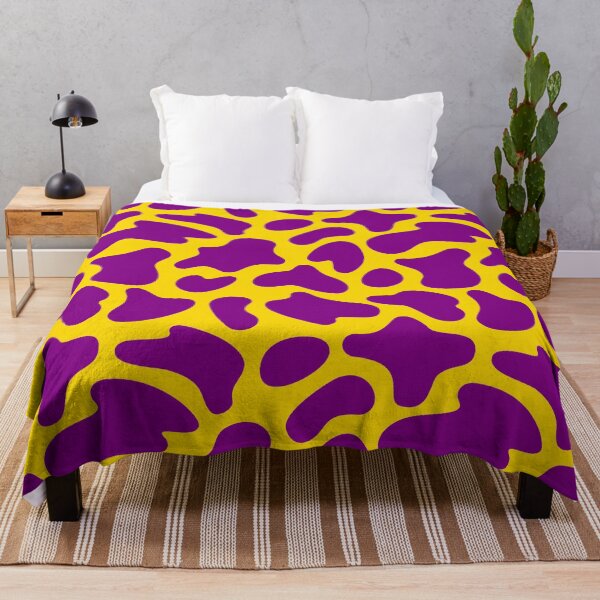 Item preview, Modern Graphic Cow Print Pattern | Yellow & Purple designed and sold by Frohyou.