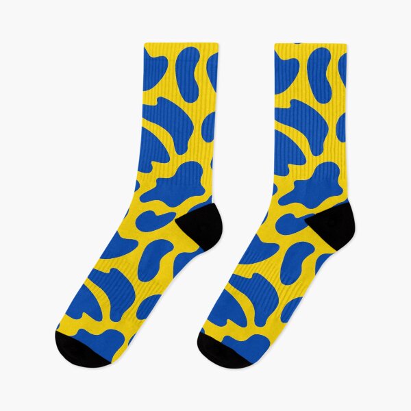 Item preview, Modern Graphic Cow Print Pattern | Yellow & Blue designed and sold by Frohyou.