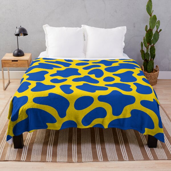 Item preview, Modern Graphic Cow Print Pattern | Yellow & Blue designed and sold by Frohyou.