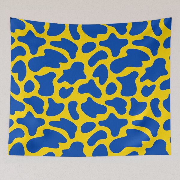 Item preview, Modern Graphic Cow Print Pattern | Yellow & Blue designed and sold by Frohyou.