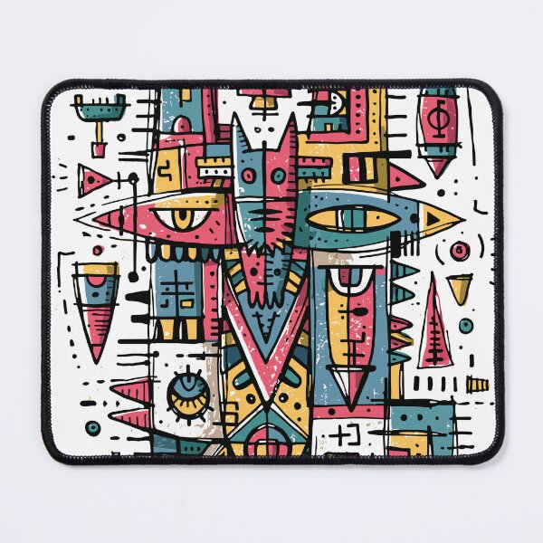 Item preview, Vibrant Abstract Geometric Totem Motif Artwork designed and sold by Romgora.