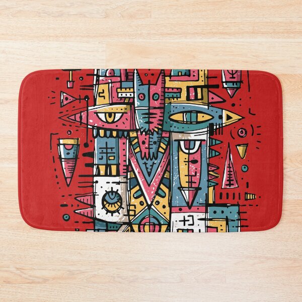 Item preview, Vibrant Abstract Geometric Totem Motif Artwork designed and sold by Romgora.