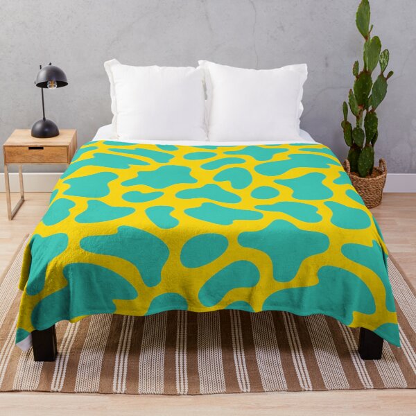 Item preview, Modern Graphic Cow Print Pattern | Yellow & Teal designed and sold by Frohyou.