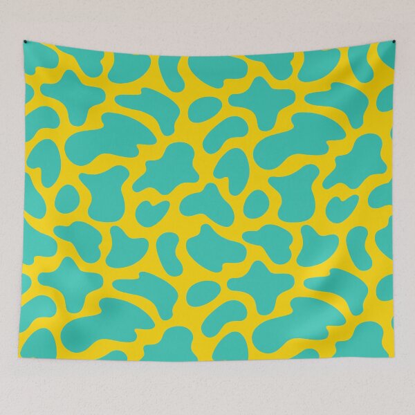 Item preview, Modern Graphic Cow Print Pattern | Yellow & Teal designed and sold by Frohyou.