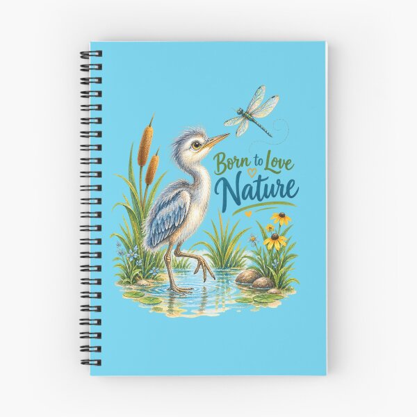 Item preview, Born to Love Nature – Baby Heron designed and sold by Penbrook Farms.