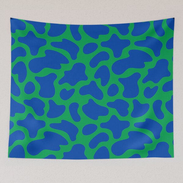 Item preview, Modern Graphic Cow Print Pattern | Green & Blue designed and sold by Frohyou.