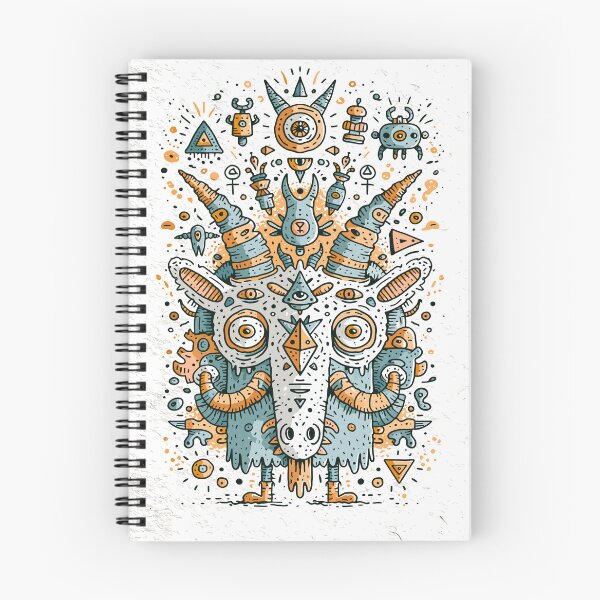 Item preview, Mystic Horned Spirit Doodle Art designed and sold by Romgora.