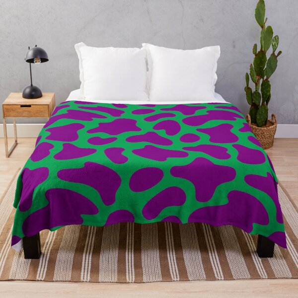 Item preview, Modern Graphic Cow Print Pattern | Green & Purple designed and sold by Frohyou.