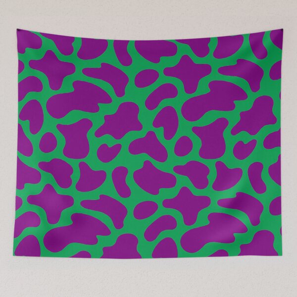 Item preview, Modern Graphic Cow Print Pattern | Green & Purple designed and sold by Frohyou.