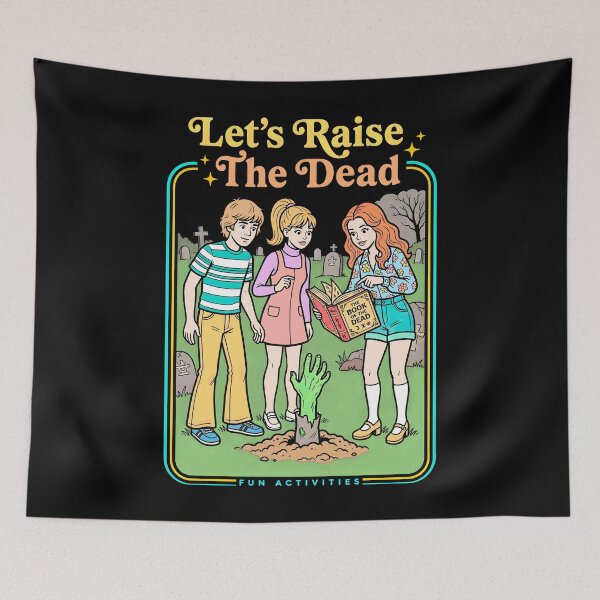 Item preview, Let's Raise The Dead Funny Halloween Zombie Book Cover designed and sold by GrandeDuc.