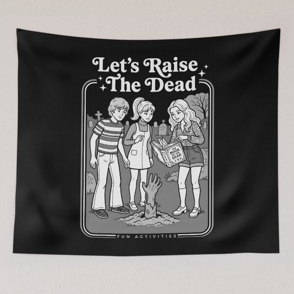 Item preview, Let's Raise The Dead Funny Halloween Zombie Book Cover designed and sold by GrandeDuc.
