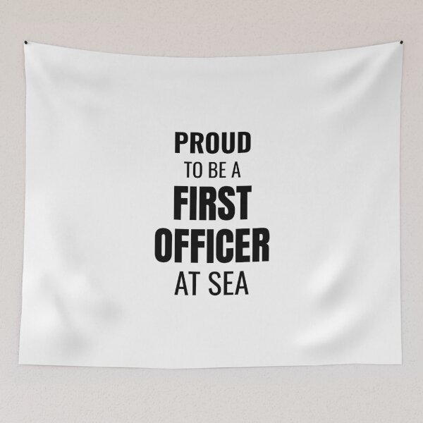 Item preview, Proud to be a First Officer at Sea (Black) designed and sold by ShipCrewNation.