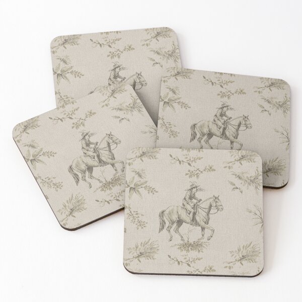 Item preview, Minimal Equestrian Toile Pattern | Old Money Neutral Horse Print designed and sold by Adhdbrainstudio.