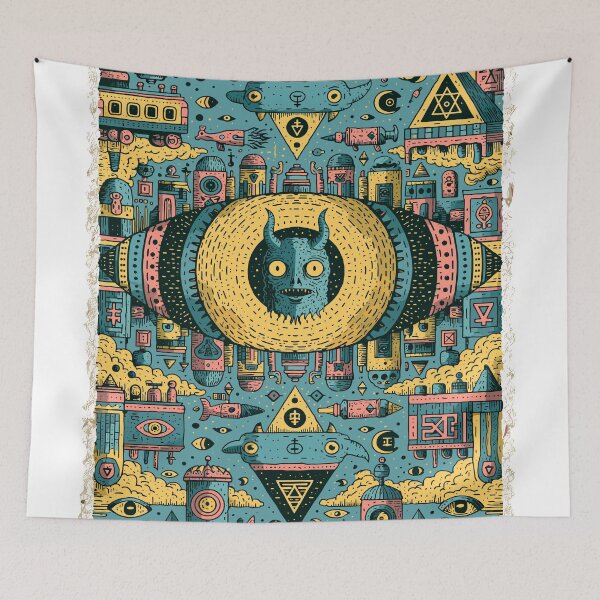 Item preview, Surreal Sci-Fi Maximalist Urban Doodles designed and sold by Romgora.