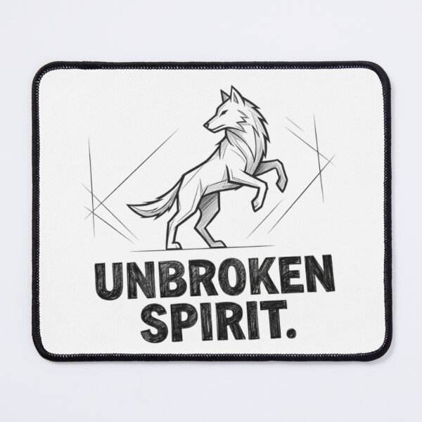 Item preview, Unbroken Spirit Wolf Pencil Sketch Minimalist Graphic designed and sold by Nakrisa.