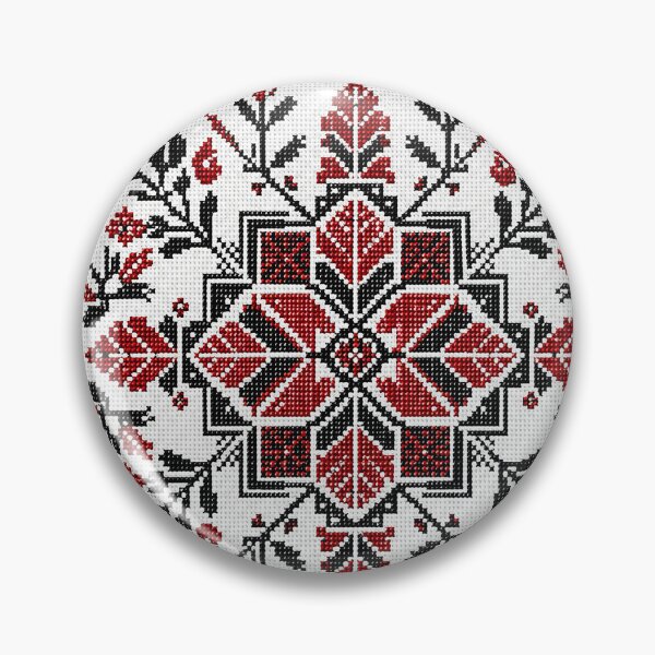 Item preview, Traditional Palestinian Tatreez Pattern | Elegant Folk Cross Stitch Art designed and sold by BrainCurves.